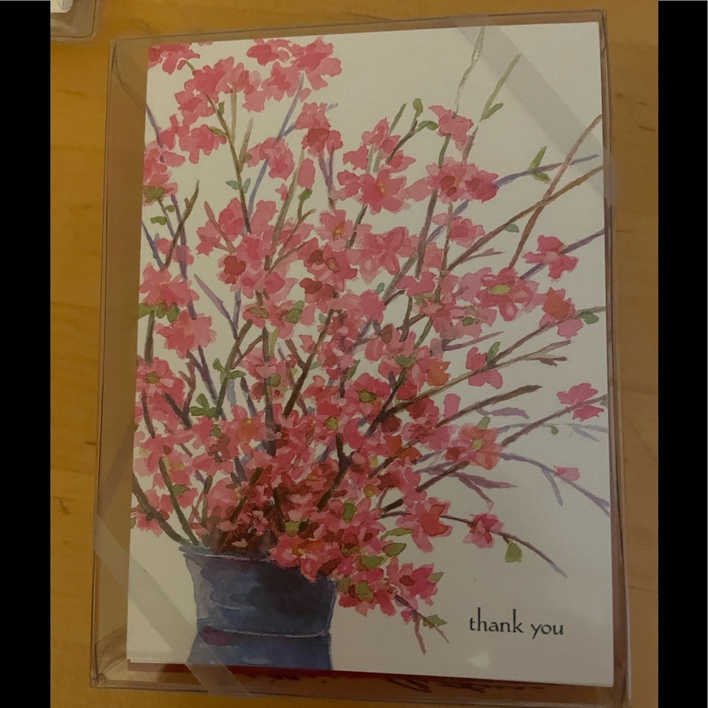 William Arthur (now owned by Crane) Set of 10 Cherry Blossoms Notecards